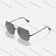 Wholesale Classic Metal Square Frame Solid Lenses Sunglasses Black Clothing Wholesale Market Liuhua