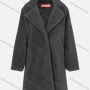 Wholesale Women's Fashion Waterfall Collar Plain Teddy Fuzzy Overcoat preview