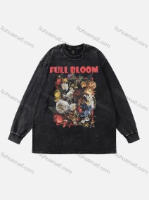 Wholesale Men's Fashion 100%Cotton Distressed Crew Neck Long Sleeve Graphic T-shirt SS09#, LIUHUA CLOTHING WHOLESALE