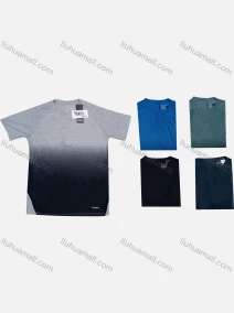 Wholesale Men's Sporty Round Neck Short Sleeve Gradient Quick Dry Breathable T-Shirt, LIUHUA CLOTHING WHOLESALE