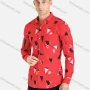 Wholesale Men's Casual Slim Fit Long Sleeve Geometric Print Button Down Shirt preview