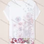 Wholesale Women's Casual Round Neck Half Sleeve Fake 2 Piece Floral Print Blouse preview