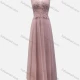 Wholesale Women's Glamorous Plain Bateau Neck Appliques Splicing Lace Pearl Decor Maxi Bridesmaid Dress Pale Violet Red Clothing Wholesale Market Liuhua