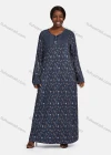 Wholesale Women's Vintage Lounge Long Sleeve Button Front Drop Shoulder Rhinestone Allover Floral Print Splicing Maxi Nightgown - Liuhuamall