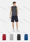 Wholesale Men's Sporty Round Neck Sleeveless Breathable Plain Tank Top - Liuhuamall