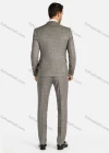 Wholesale Men's Button Blazer&Vest&Suit Pants 3-Piece Plaid Slim Fit Suit Sets - Liuhuamall