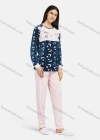 Wholesale Women's Comfy Lounge Long Sleeve Cartoon Star Pattern Top & Pant Pajama Sets - Liuhuamall