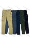 Wholesale Men's Casual Flap Pockets Plain Cargo Pant AK7366# - Liuhuamall
