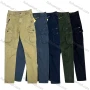 Wholesale Men's Casual Flap Pockets Plain Cargo Pant AK7366# preview