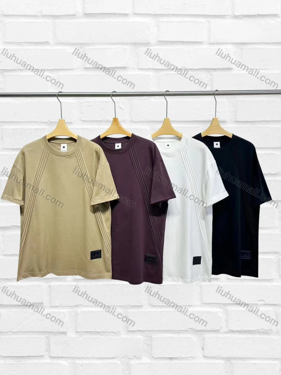 Wholesale Men's Casual Plain Round Neck Drop Shoulder Short Sleeve T-shirts N8066#