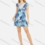 Wholesale Women's Floral Print Cap Sleeve A-Line Dress preview