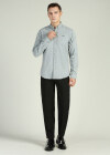 Wholesale Men's Striped Button Down Long Sleeve Casual Shirt - Liuhuamall