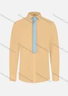 Wholesale Men's Business Plain Long Sleeve Shirt Woth Tie - Liuhuamall