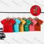 Wholesale Boy's Casual Striped & Letter Print Short Sleeve Modal Cotton Polo Shirt preview