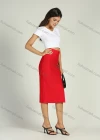 Wholesale Women's Spring Solid High Waist Regular Fit Pencil Midi Skirt - Liuhuamall