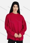 Wholesale Women's Casual Plain Mock Neck Long Sleeve Blouse 1372# - Liuhuamall