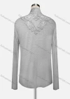 Wholesale Women's Casual Embroidered Long Sleeve High Neck Plain Cardigan - Liuhuamall