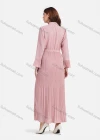Wholesale Women's Casual Plain Button Down Pleated Maxi Shirt Dress With Belt - Liuhuamall