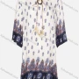 Wholesale Women's Casual Vintage Paisley Print Half Sleeve Notched Neck Midi Dress preview