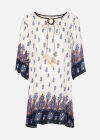 Wholesale Women's Casual Vintage Paisley Print Half Sleeve Notched Neck Midi Dress - Liuhuamall