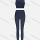 Wholesale Women's Sporty Quick Dry Sheer Lace Tank Top & Patch Pocket Leggings Set 9990# 2# Clothing Wholesale Market Liuhua