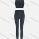 Wholesale Women's Sporty Quick Dry Sheer Lace Tank Top & Patch Pocket Leggings Set 9990# 3# Clothing Wholesale Market Liuhua