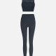 Women's Sporty Quick Dry Sheer Lace Tank Top & Patch Pocket Leggings Set 9990# 3# Clothing Wholesale Market -LIUHUA