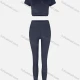Wholesale Women's Sporty Quick Dry Short Sleeve Top & Patch Pockets Leggings Set 9989# 2# Clothing Wholesale Market Liuhua