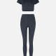 Women's Sporty Quick Dry Short Sleeve Top & Patch Pockets Leggings Set 9989# 3# Clothing Wholesale Market -LIUHUA