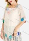 Wholesale Women's Crochet Floral Fringe Trim V-Neck Drop Shoulder Cover Up - Liuhuamall