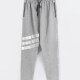 Men's Sporty Plain Reflective Stripes Drawstring Zipper Pockets Pants Light Gray Clothing Wholesale Market -LIUHUA