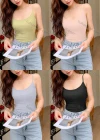 Wholesale Women's Casual Plain Ribbed Slim Fit Cami Top - Liuhuamall
