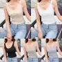 Wholesale Women's Casual Scoop Neck Letter Print Ribbed Slim Fit Tank Top preview