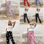 Wholesale Women's Cartoon Graphic Short Sleeve Crop T-shirt & High Waist Cartoon Print Pants 2 Piece Pajamas Lounge Set 72006# preview