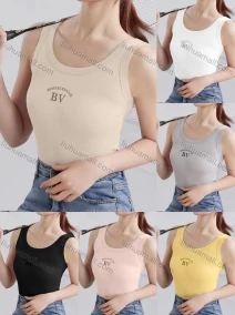 Wholesale Women's Casual Plain Letter Scoop Neck Tank Top W170#, LIUHUA CLOTHING WHOLESALE