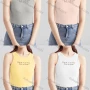 Wholesale Women's Casual Plain Letter Crew Neck Tank Top B466# preview