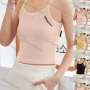 Wholesale Women's Casual Plain Letter Scoop Neck Crop Cami Top B089# preview