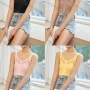 Wholesale Women's Casual Plain Chevron Button Decor Cami Top B020# preview