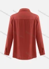 Wholesale Women's Stand Collar Long Sleeve Dual Pockets Button Front Solid Shirt - Liuhuamall