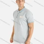 Wholesale Men's Striped Print Casual Short Sleeve Polo Shirt preview