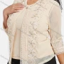 Wholesale Women's Elegant Plus Size Long Sleeve Embroidery Top 2 Piece Sets preview