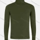Wholesale Men's Casual Long Sleeve Knit High Neck Plain Sweater Army Green Clothing Wholesale Market Liuhua
