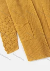 Wholesale Women's Plain Puff Sleeve Open Front Dual Pockets Cardigan - Liuhuamall