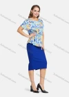 Wholesale Women's Elegant Bat Sleeve Floral Print Top With Pencil Skirts 2 Piece Set - Liuhuamall