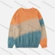 Wholesale Men's Gradient Colorblock Round Neck Ribbed Cuff Comfy Pullover Sweater Orange Clothing Wholesale Market Liuhua