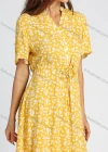 Wholesale Women's Allover Floral Print V Neck Short Sleeve Casual Short Dress - Liuhuamall
