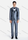 Wholesale Men's Formal Lapel Colorblock One Button Blazer & Waistcoat & Pants 3 Pieces Suit Set - Liuhuamall
