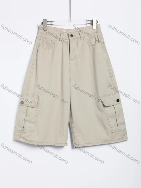 Wholesale Women's Casual Multi-Pocket Cargo Denim Shorts #JQ04