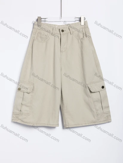 Wholesale Women's Casual Multi-Pocket Cargo Denim Shorts #JQ04