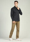 Wholesale Men's Allover Print Button Down Long Sleeve Casual Shirt - Liuhuamall